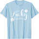 One Lucky Grandma, Four Leaf Clover, Saint Patrick's Day T-Shirt - T-Shirt | Light Blue