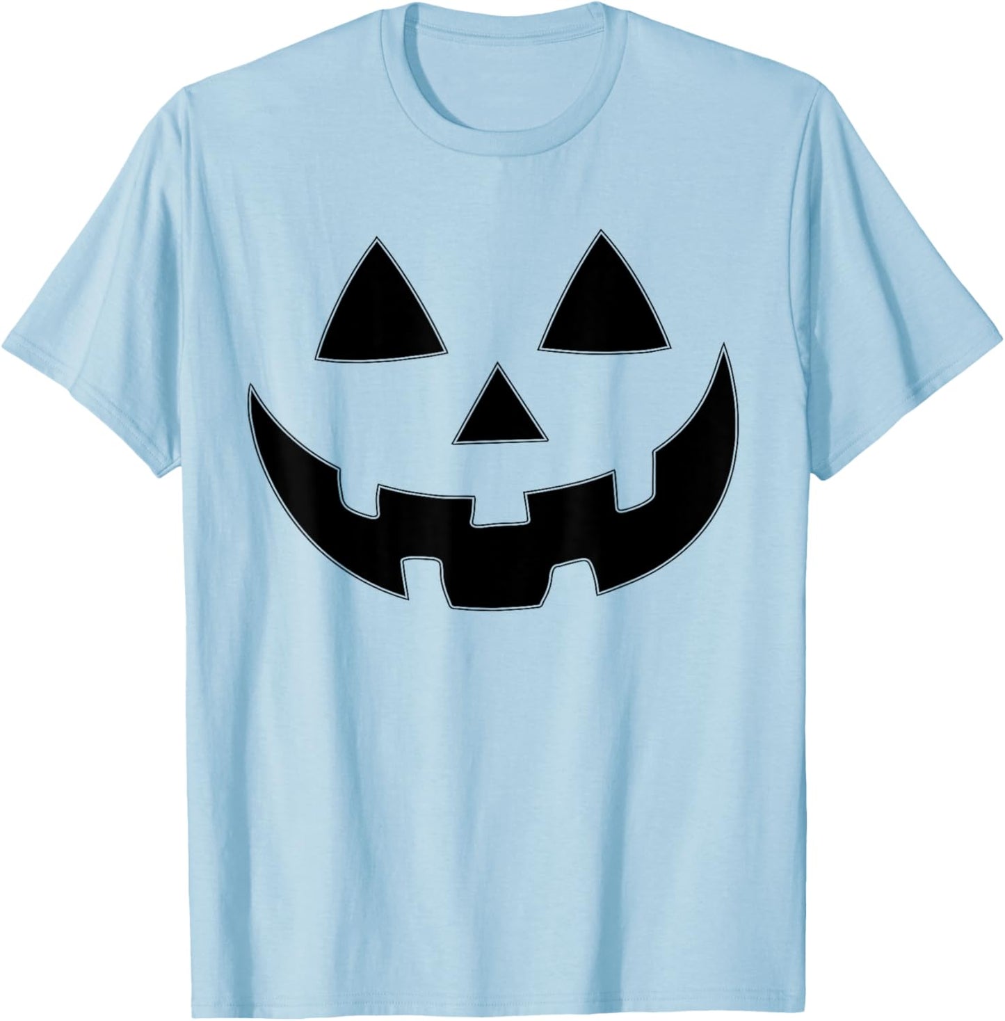 Jack O Lantern Face Pumpkin Hallowen Funny T-Shirt - T-Shirt | Light Blue