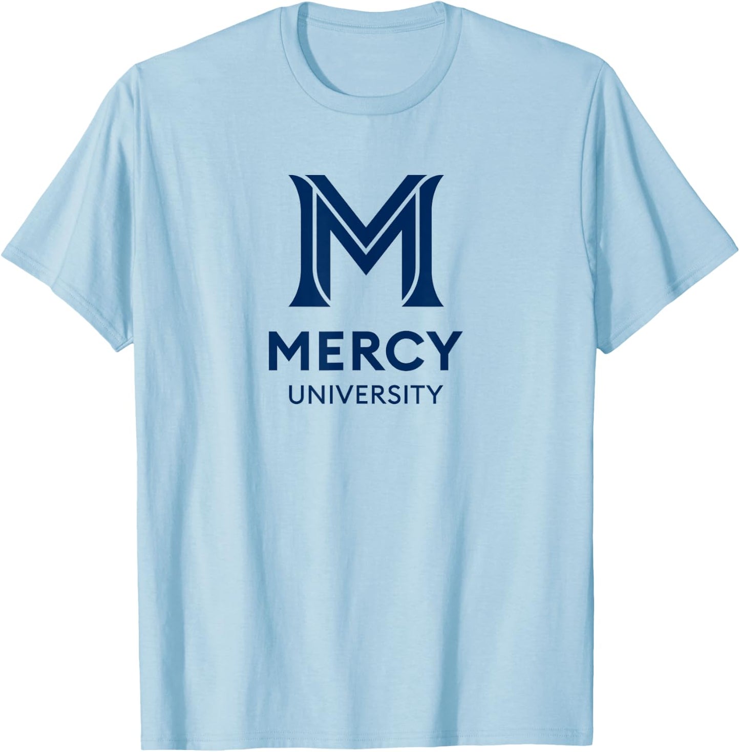 Mercy University Mavericks M Logo T-Shirt - T-Shirt | Light Blue