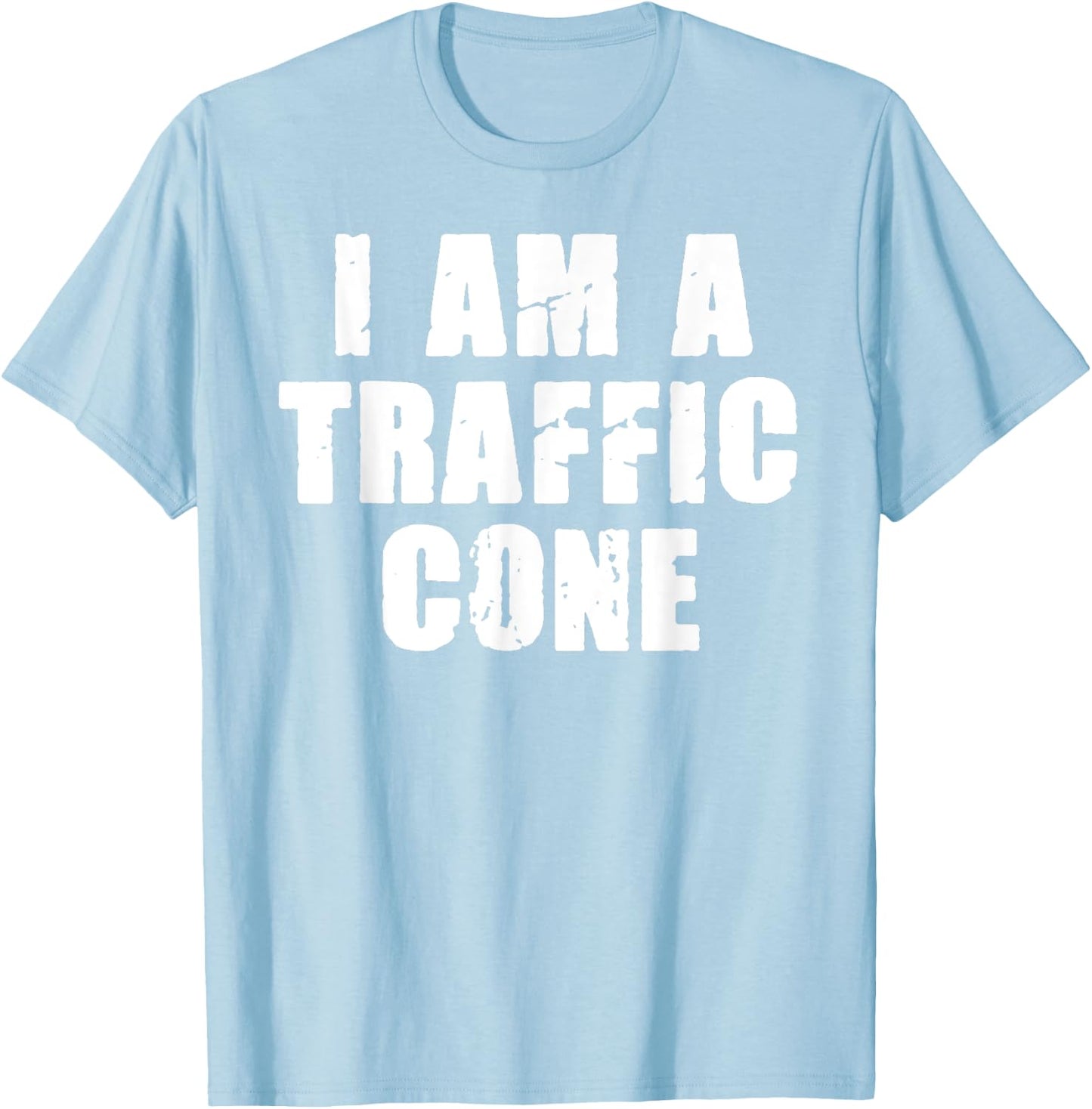 I Am A Traffic Cone Shirt Halloween Costume I'm Lazy Easy T-Shirt - T-Shirt | Light Blue