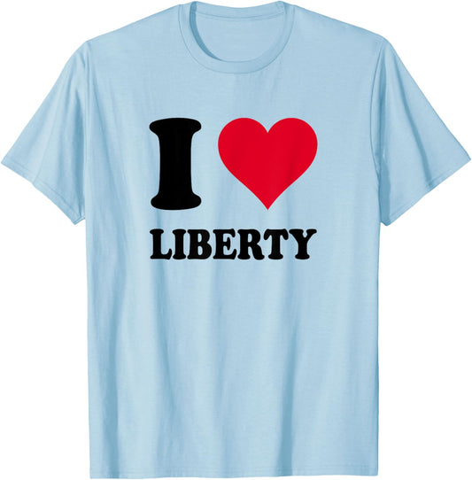 I Love Liberty T-Shirt - T-Shirt | Light Blue