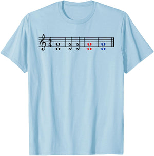One Fifth Two Fifth Red Fifth Blue Fifth Music Teacher Men Women T-Shirt - T-Shirt | Light Blue