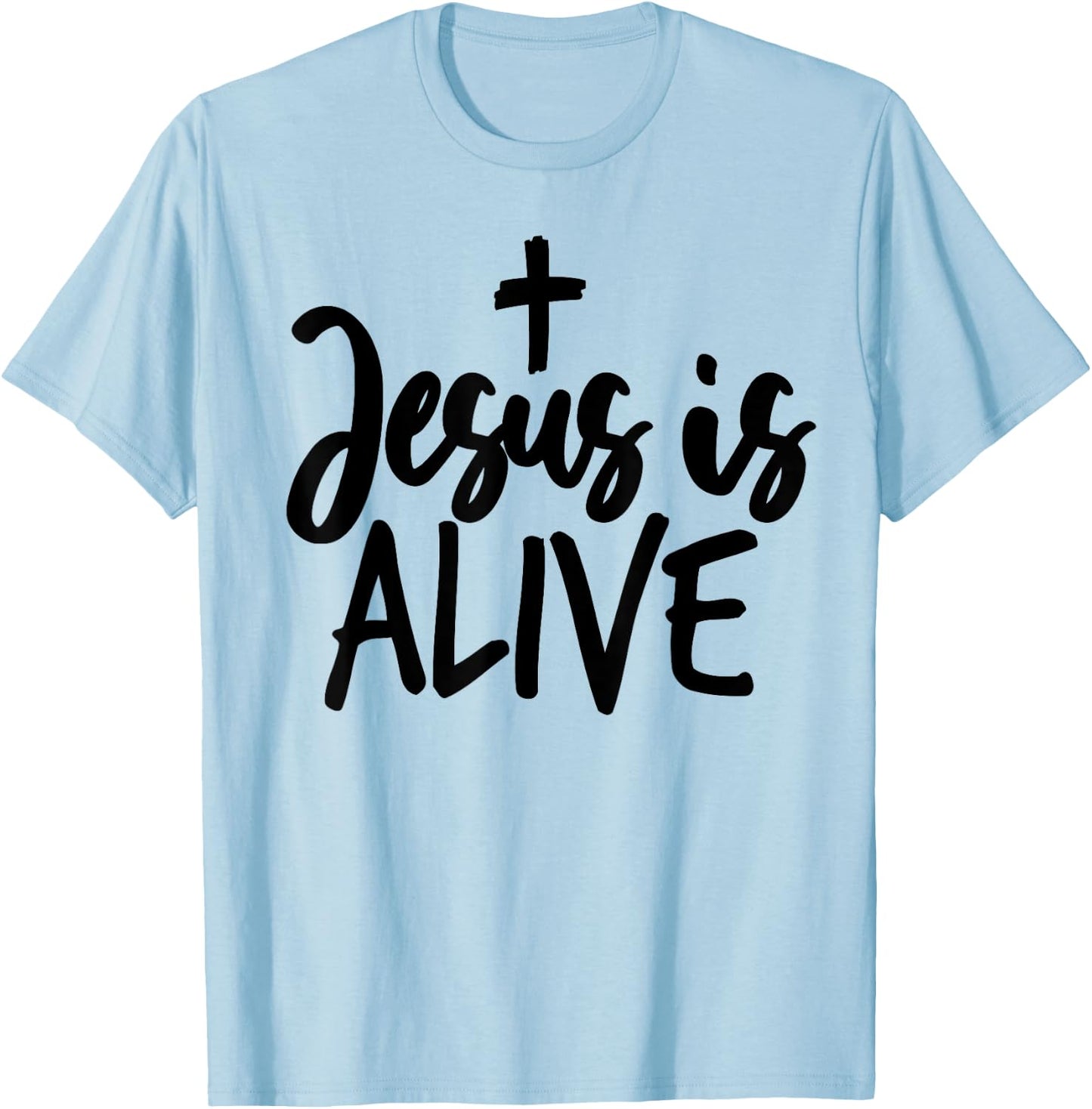 Jesus Is Alive Bible Pride Men T-Shirt - T-Shirt | Light Blue