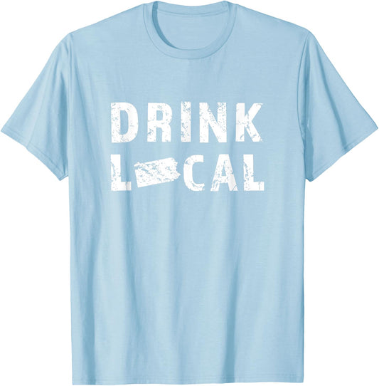 Drink Local Pennsylvania Craft Beer PA Breweries Gift T-Shirt - T-Shirt | Light Blue
