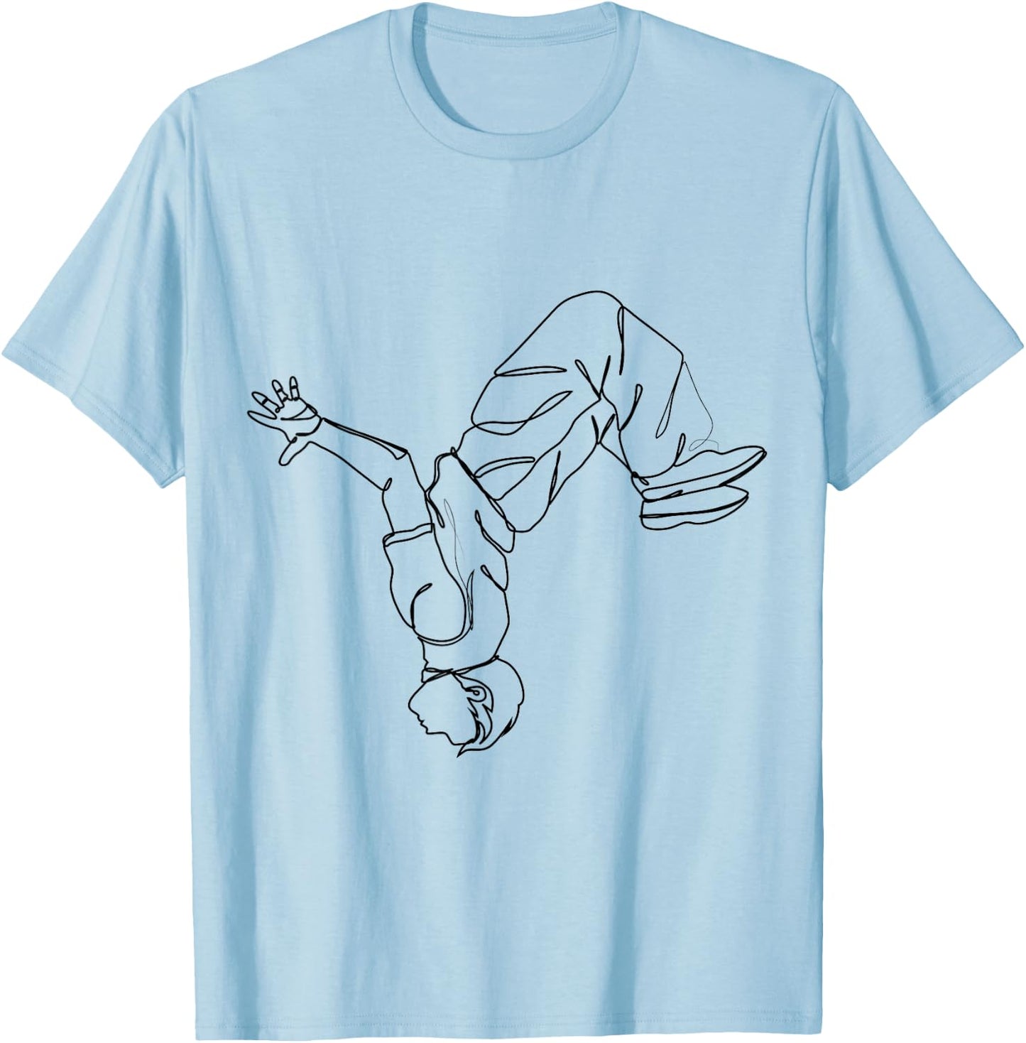 Parkour Freerunner Freerunning Traceur Men Boys T-Shirt - T-Shirt | Light Blue