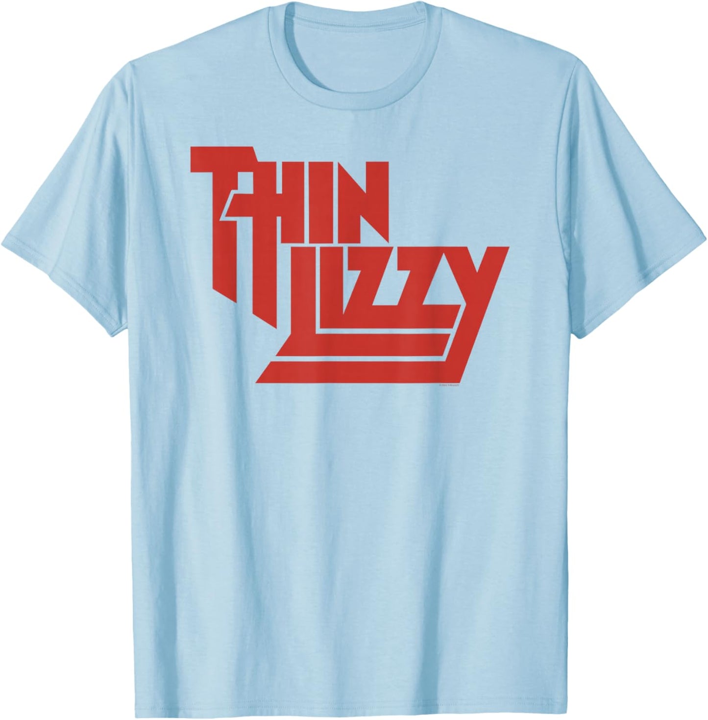 Thin Lizzy – Red Logo On Colors T-Shirt - T-Shirt | Light Blue