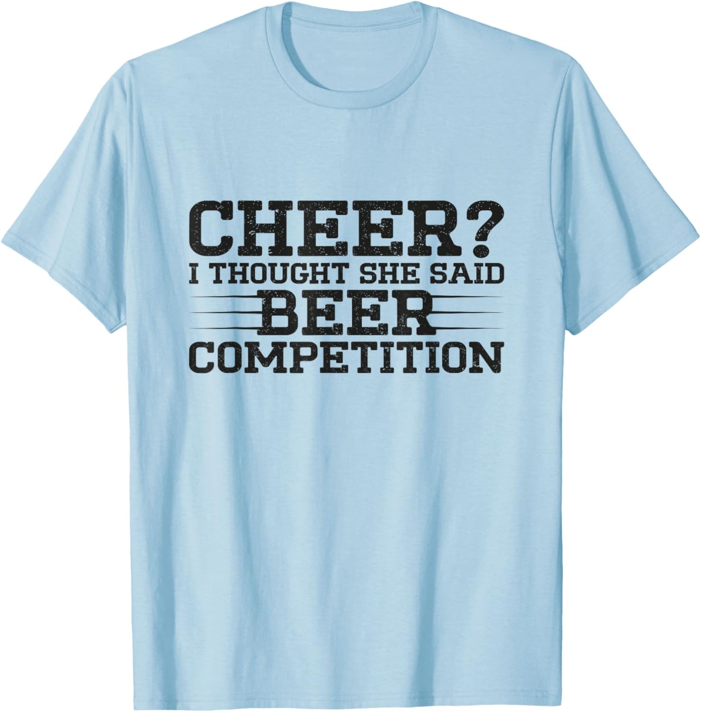 Funny Cheer Dad Art For Beer Lover Cheerleader Father Saying T-Shirt - T-Shirt | Light Blue