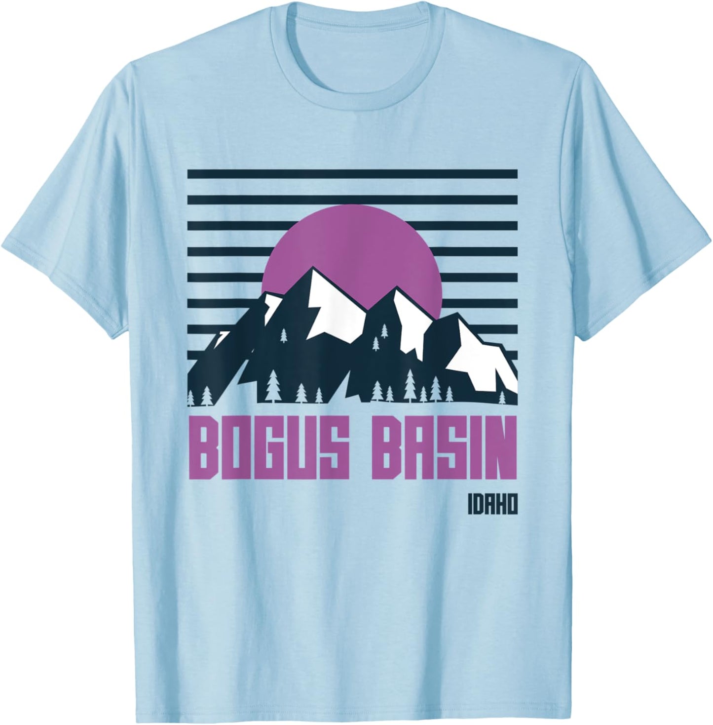 Bogus Basin Mountains Idaho Hiking Outdoors T-Shirt - T-Shirt | Light Blue