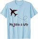 My Job's A Trip Funny Stewardess Flight Attendant Airplane Airline Pilot - Grey, -Adults, Short Sleeve, , Size: Small T-Shirt - T-Shirt | Light Blue