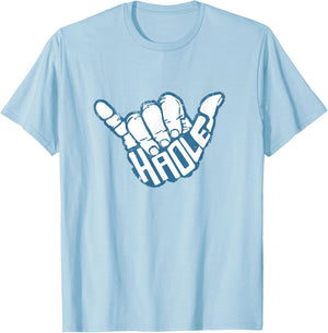 Hawaiian Haole Surf Hawaii Maui Aloha T-Shirt - T-Shirt | Light Blue