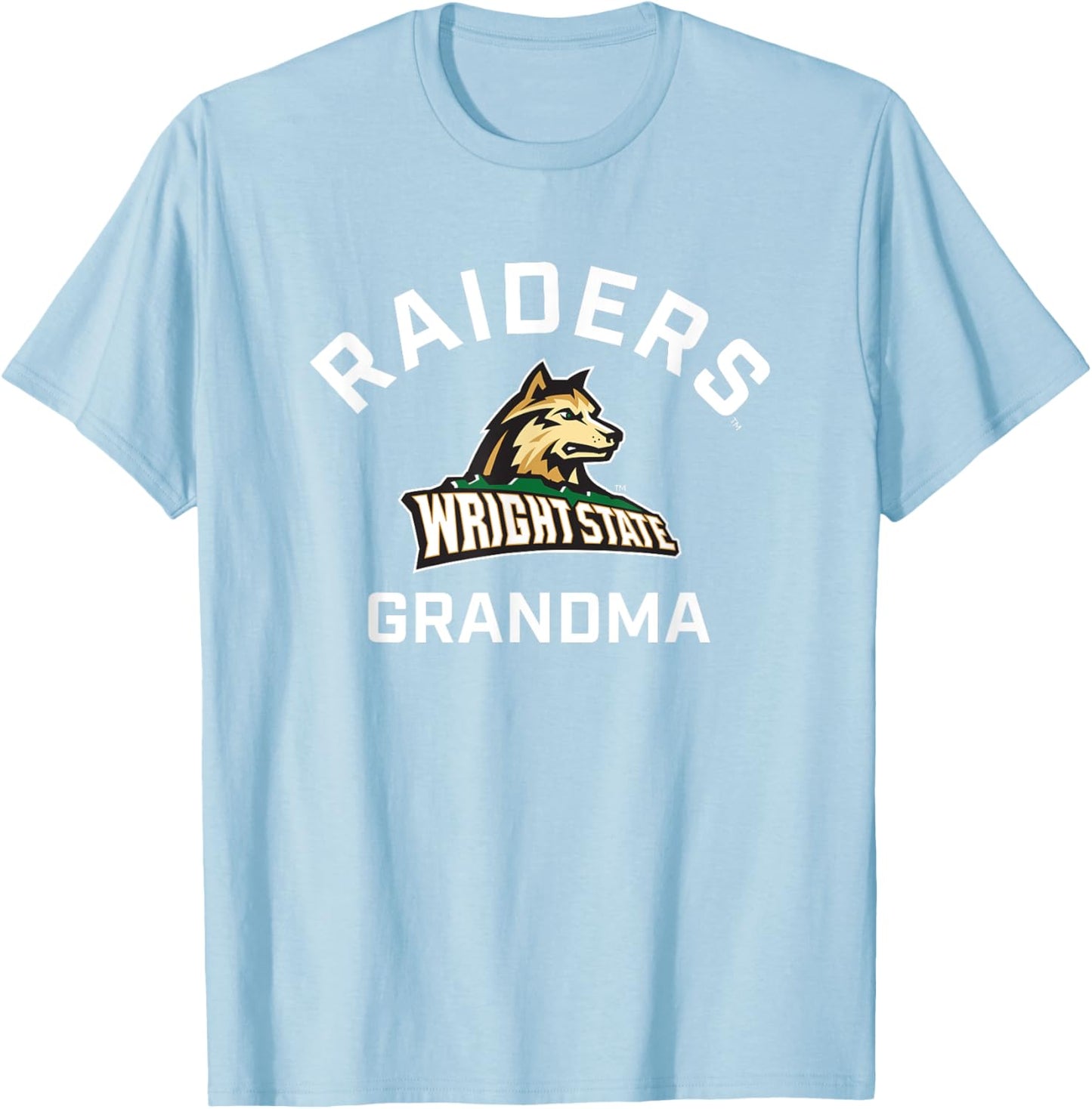 Wright State University WSU Raiders Arched Grandma T-Shirt - T-Shirt | Light Blue