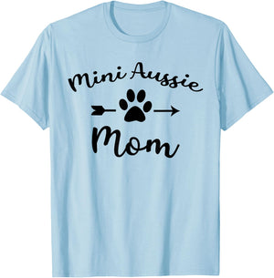 Australian-Shepherd Shirt Mini Aussie Mom T-Shirt - T-Shirt | Light Blue