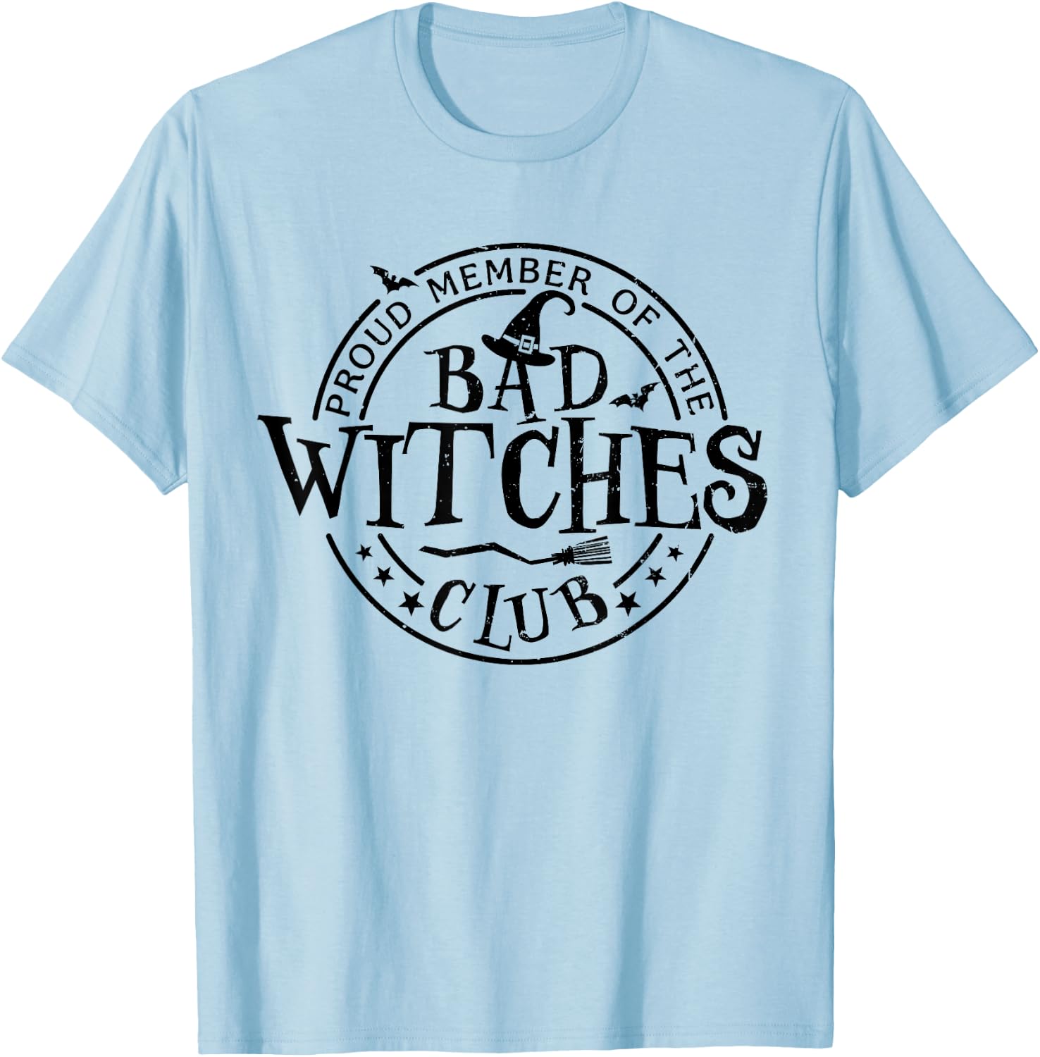 Retro Halloween Bad Witches Club Matching Funny Witch Women T-Shirt - T-Shirt | Light Blue