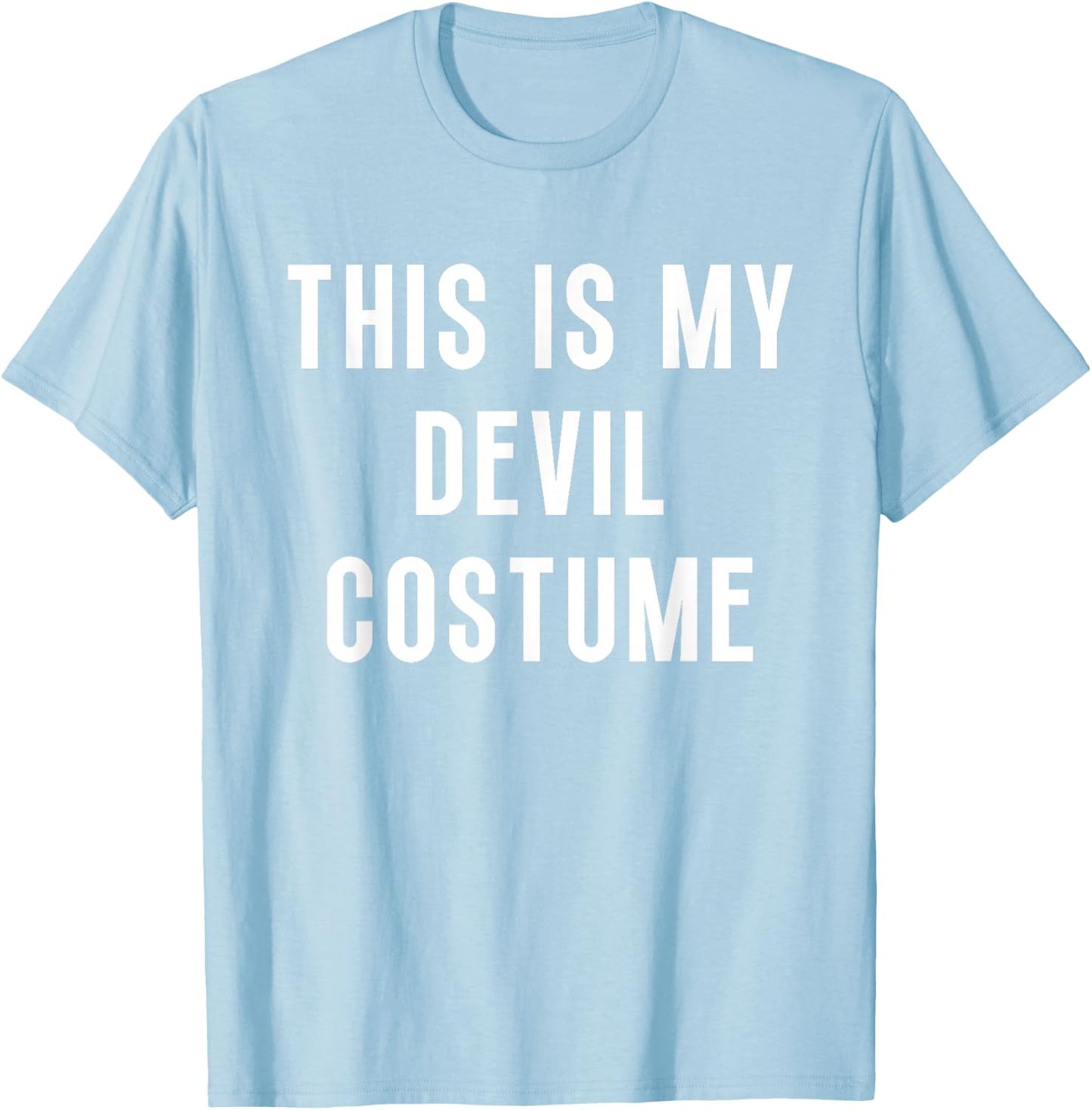 This Is My Devil Costume Halloween Funny Lazy Kids Adult T-Shirt - T-Shirt | Light Blue