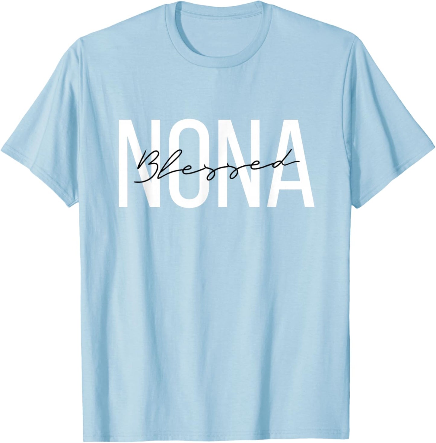 Blessed Nona Blessed Nona Grandma Mother's Day T-Shirt - T-Shirt | Light Blue