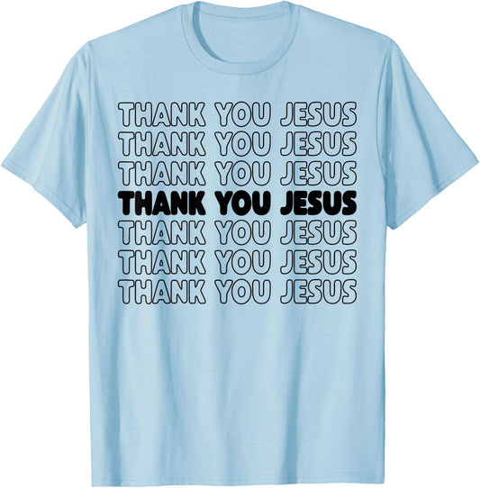 Thank You Jesus Bible Pride Men T-Shirt - T-Shirt | Light Blue