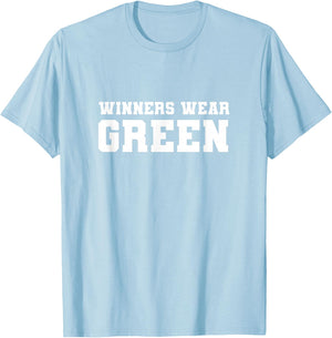 Winners Wear Green Team Spirit Game Competition Color War T-Shirt - T-Shirt | Light Blue
