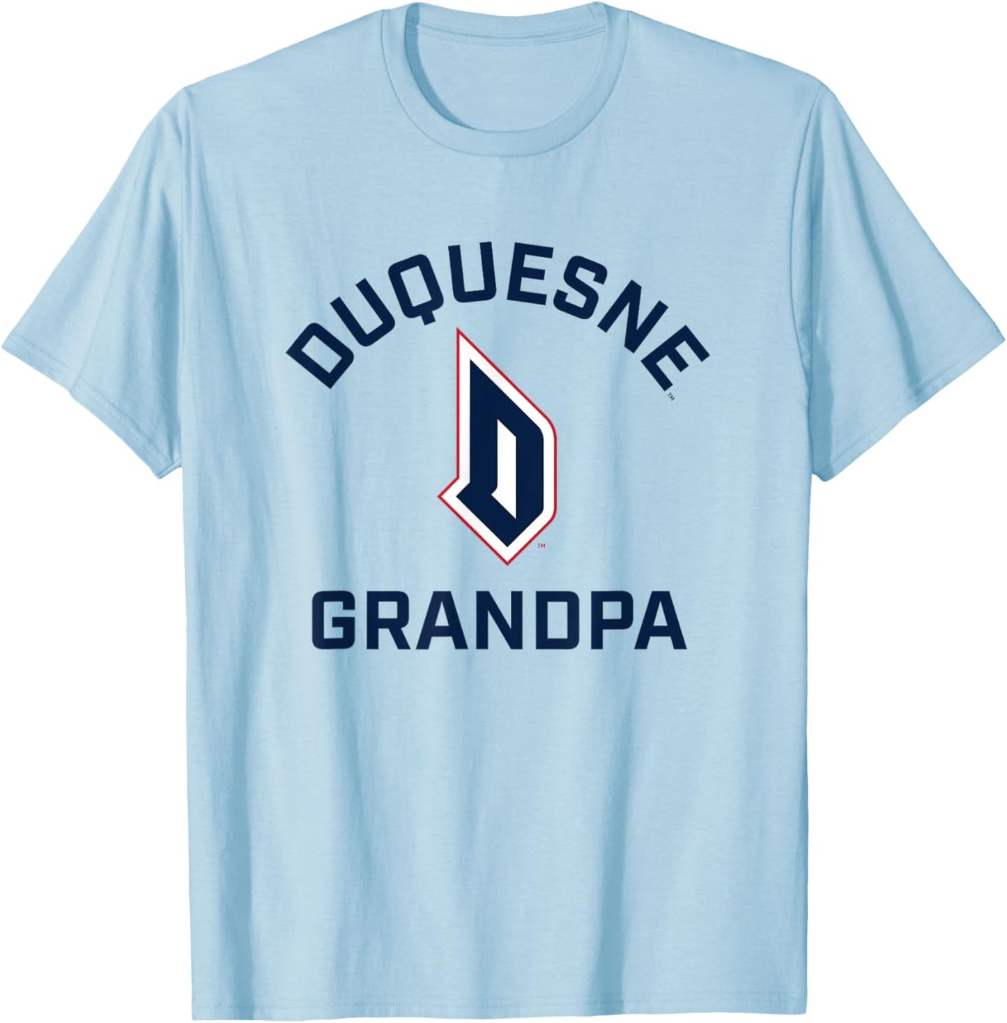 Duquesne University Dukes Arched Grandpa T-Shirt - T-Shirt | Light Blue
