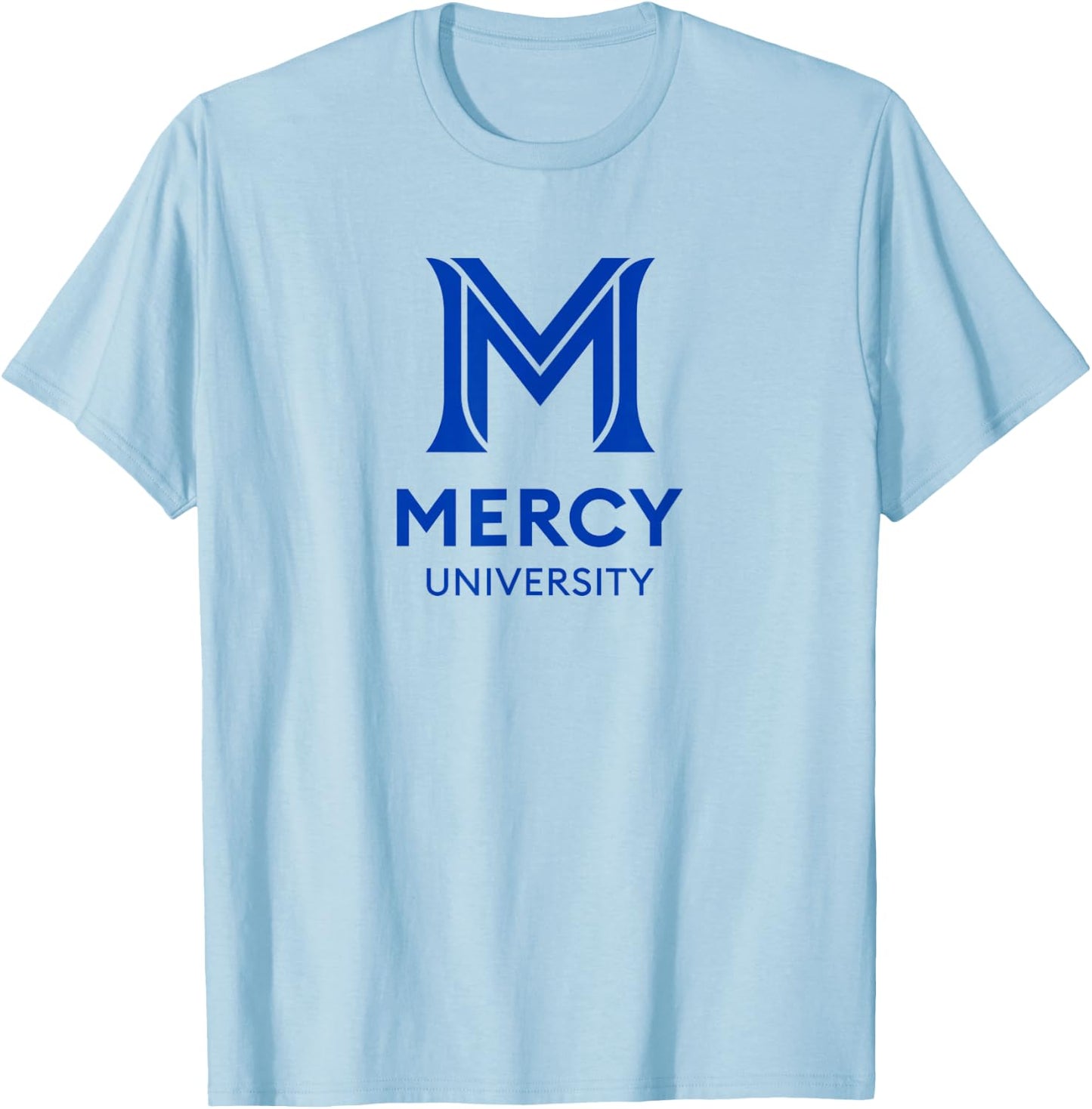 Mercy University Mavericks M Logo T-Shirt - T-Shirt | Light Blue