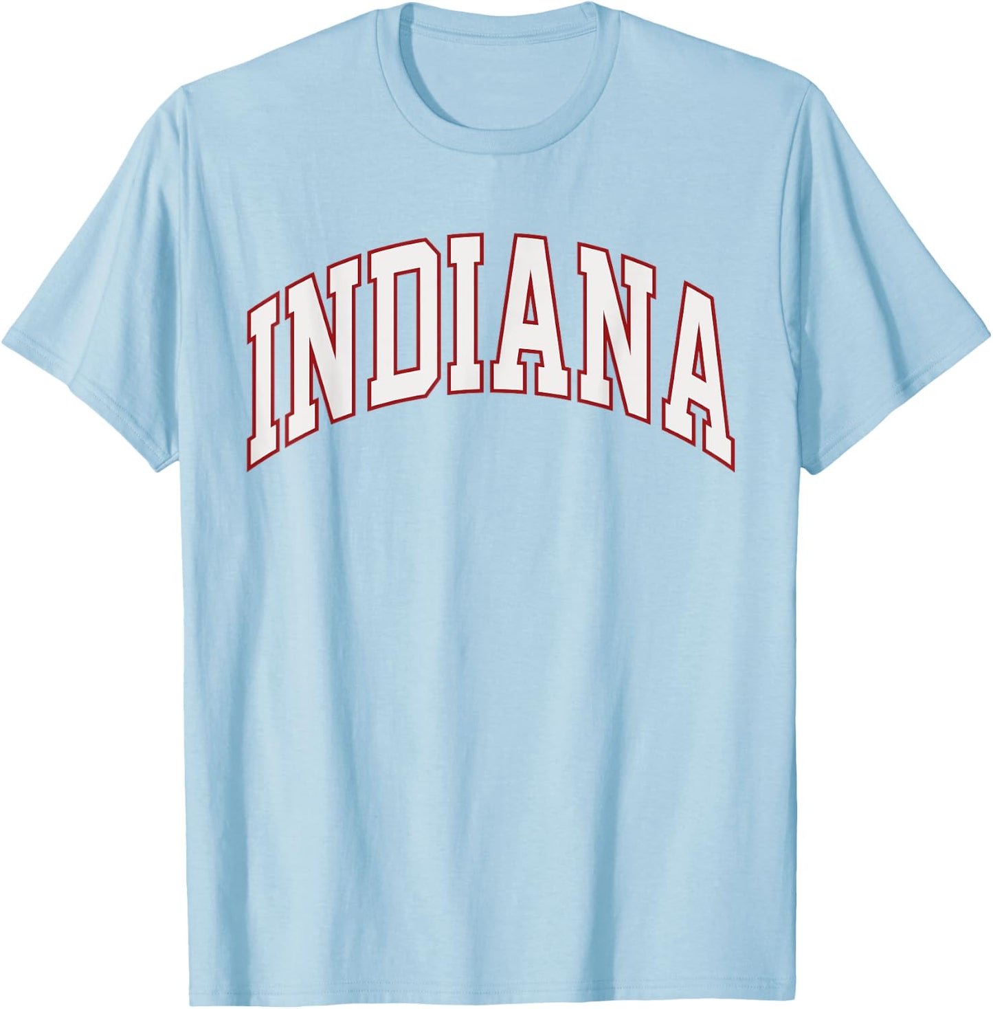 Retro Indiana Men Indiana Women Vintage Red White Souvenir T-Shirt - T-Shirt | Light Blue