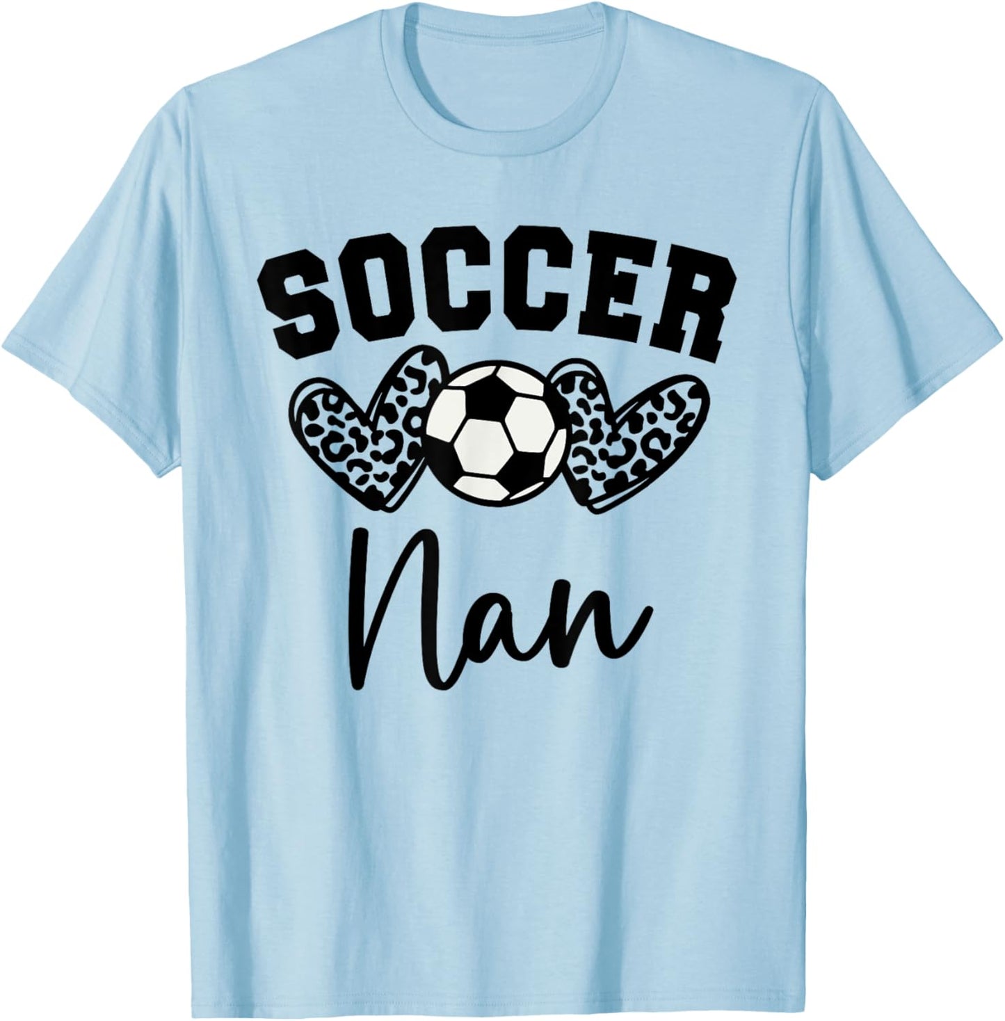 Soccer Nan Matching Family Soccer T-Shirt - T-Shirt | Light Blue