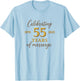 Funny 55 Years of Marriage 1970 55th Wedding Anniversary T-Shirt - T-Shirt | Light Blue