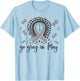 Go Gray In May Brain Cancer Awareness Rainbow Ribbon T-Shirt - T-Shirt | Light Blue