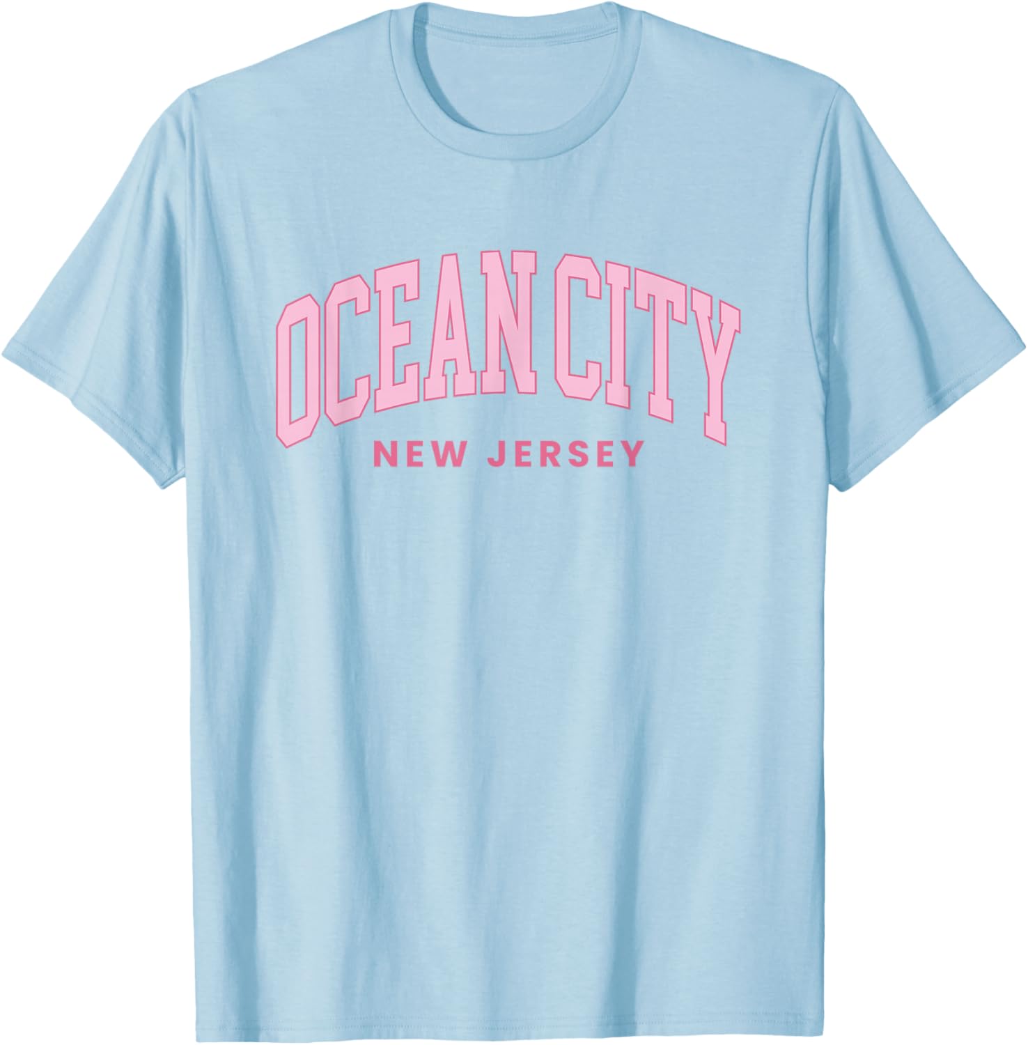Ocean City New Jersey NJ Retro Preppy Throwback Girls T-Shirt - T-Shirt | Light Blue