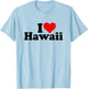 I Love Heart Hawaii T-Shirt - T-Shirt | Light Blue