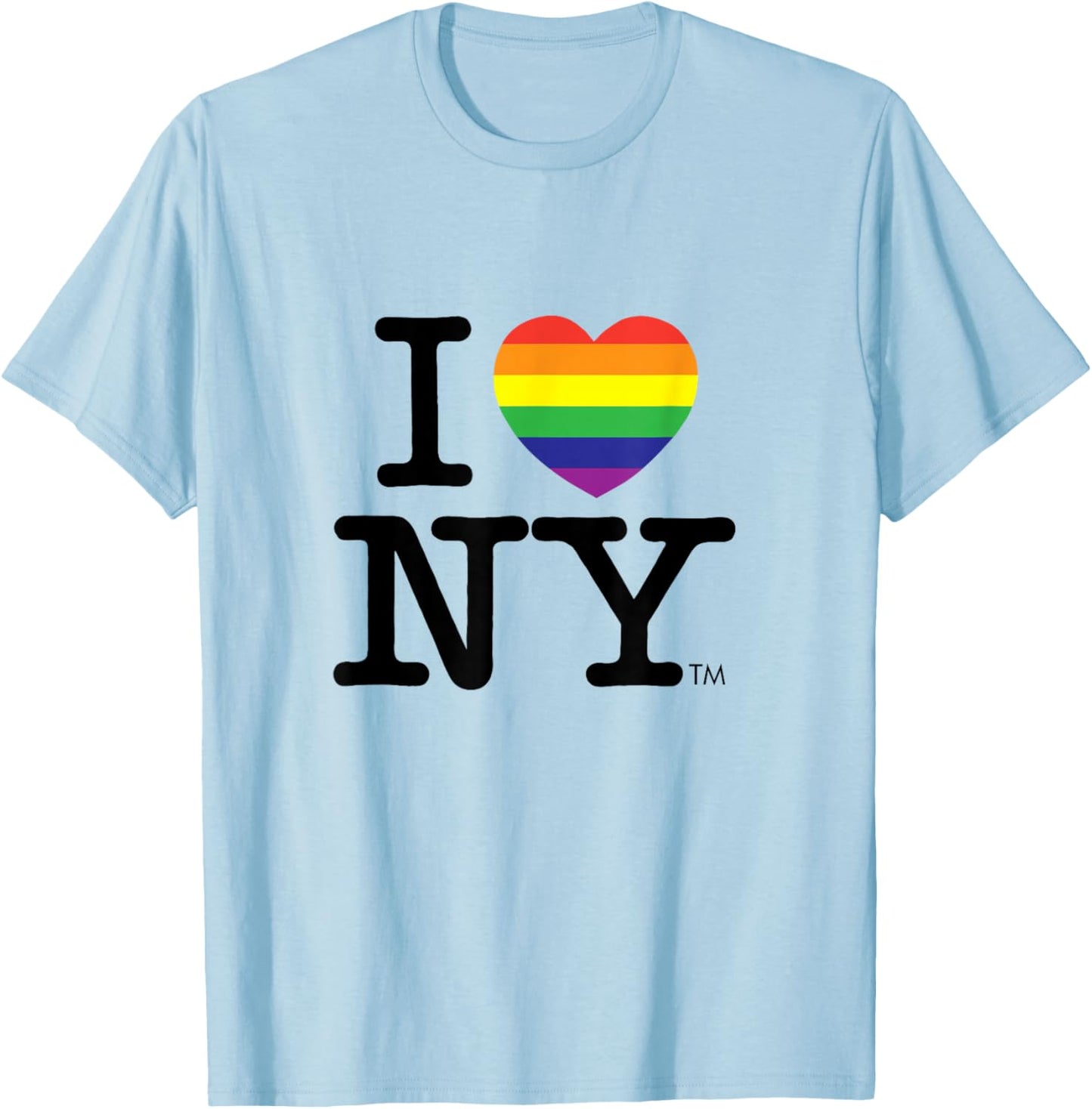 I Love NY Rainbow Pride Logo T-Shirt - T-Shirt | Light Blue