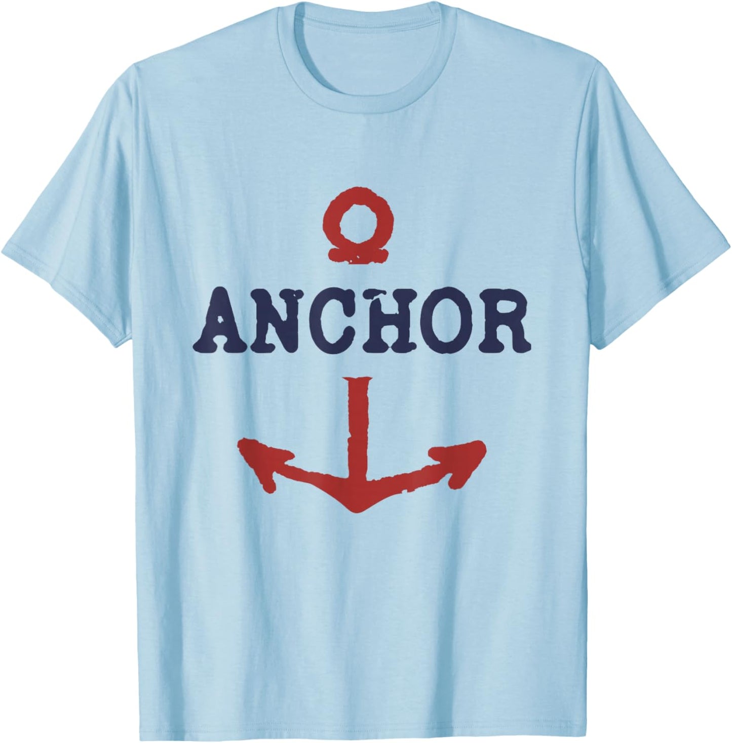 Vintage Distressed Anchor T-Shirt - T-Shirt | Light Blue