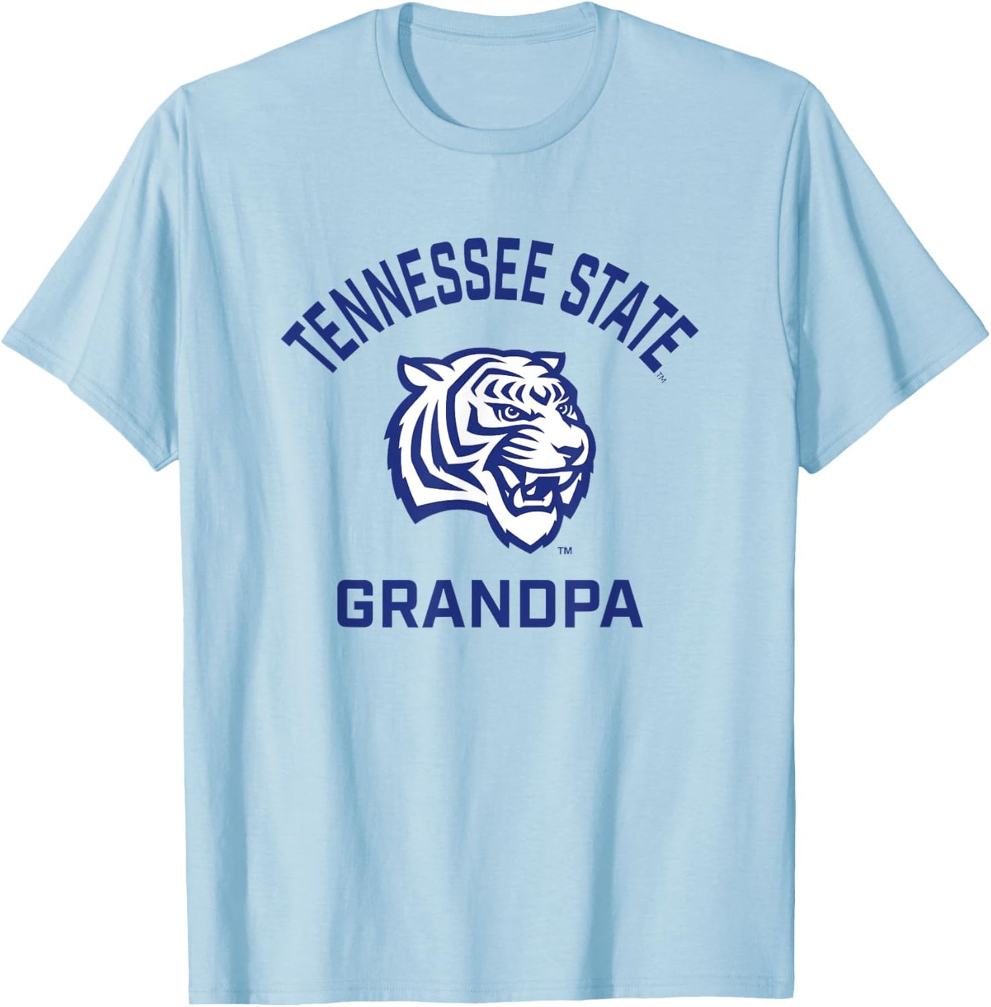Tennessee State University TSU Tigers Arched Grandpa T-Shirt - T-Shirt | Light Blue