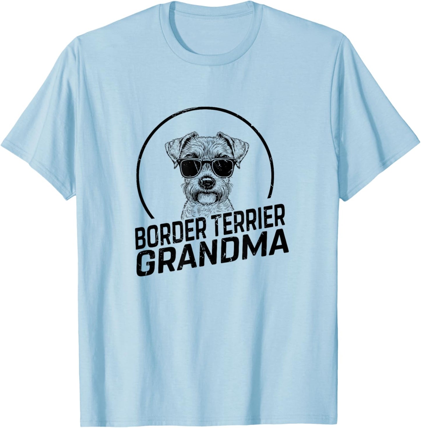 Border Terrier Dog Grandma Dog Owner Gifts Women Mom Mama T-Shirt - T-Shirt | Light Blue