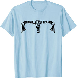 Cyclist Funny Biker Life Behind Bars Triathlon Bicycle Rider T-Shirt - T-Shirt | Light Blue