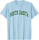 North Dakota - Throwback Design - Classic T-Shirt - T-Shirt | Light Blue