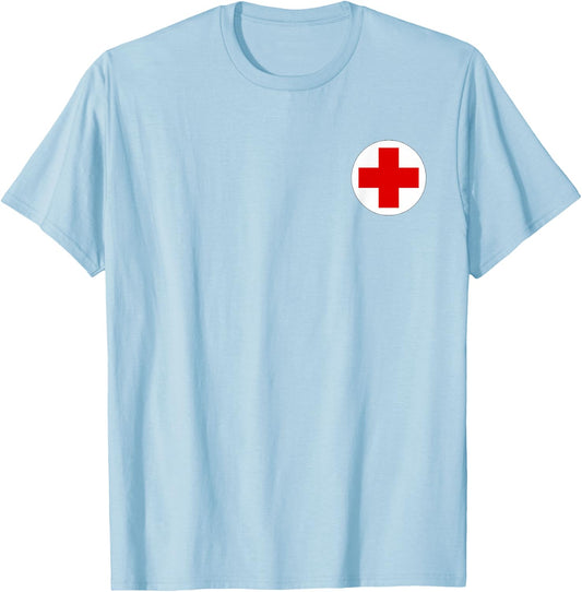 Classic Medic First Aid Symbol Army Combat Medic Specialist T-Shirt - T-Shirt | Light Blue