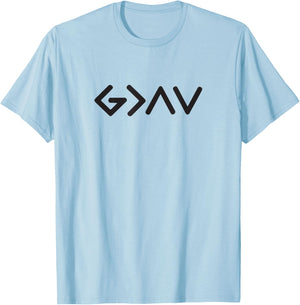 God is Faithful More Than Highs and Lows Christian Men Women T-Shirt - T-Shirt | Light Blue
