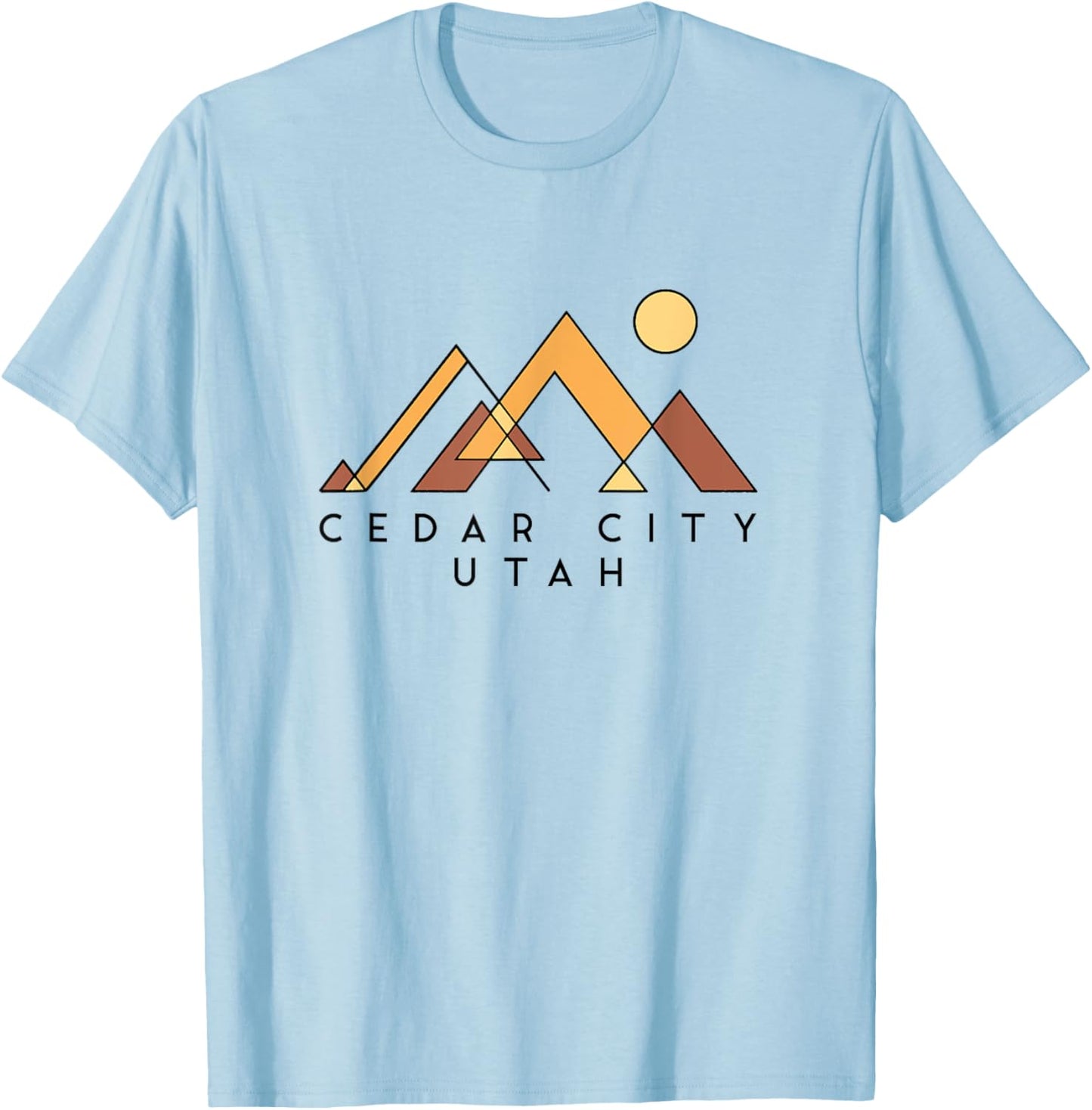 Cedar City Utah | Cedar City Utah Abstract | Cedar City UT T-Shirt - T-Shirt | Light Blue