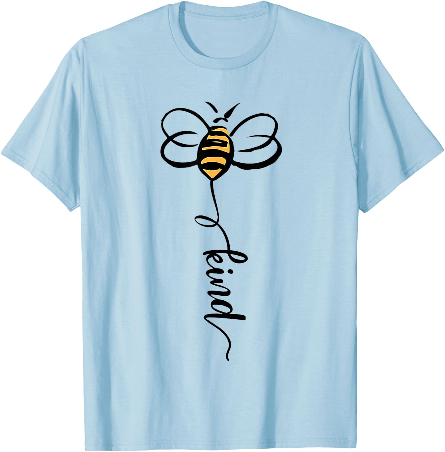 Bee Kind Be Kind T-Shirt - T-Shirt | Light Blue