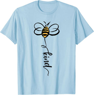 Bee Kind Be Kind T-Shirt - T-Shirt | Light Blue