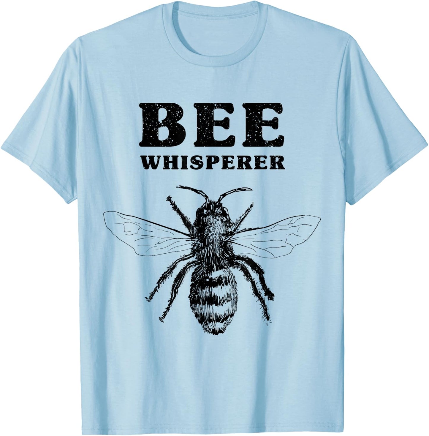 Bee Whisperer T Shirt Funny Beekeeping Lover Gift T-Shirt - T-Shirt | Light Blue