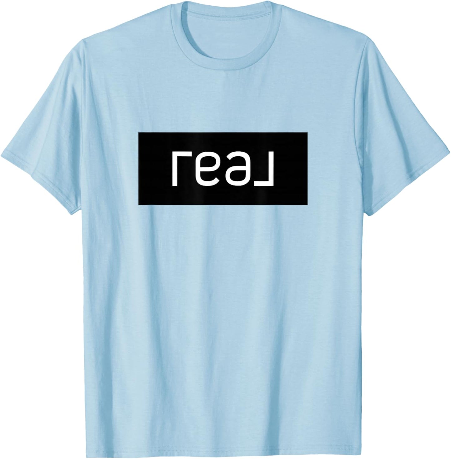 Real Broker Solid Black Logo T-Shirt - T-Shirt | Light Blue