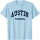 Austin - Texas - Throwback Design - Classic T-Shirt - T-Shirt | Light Blue