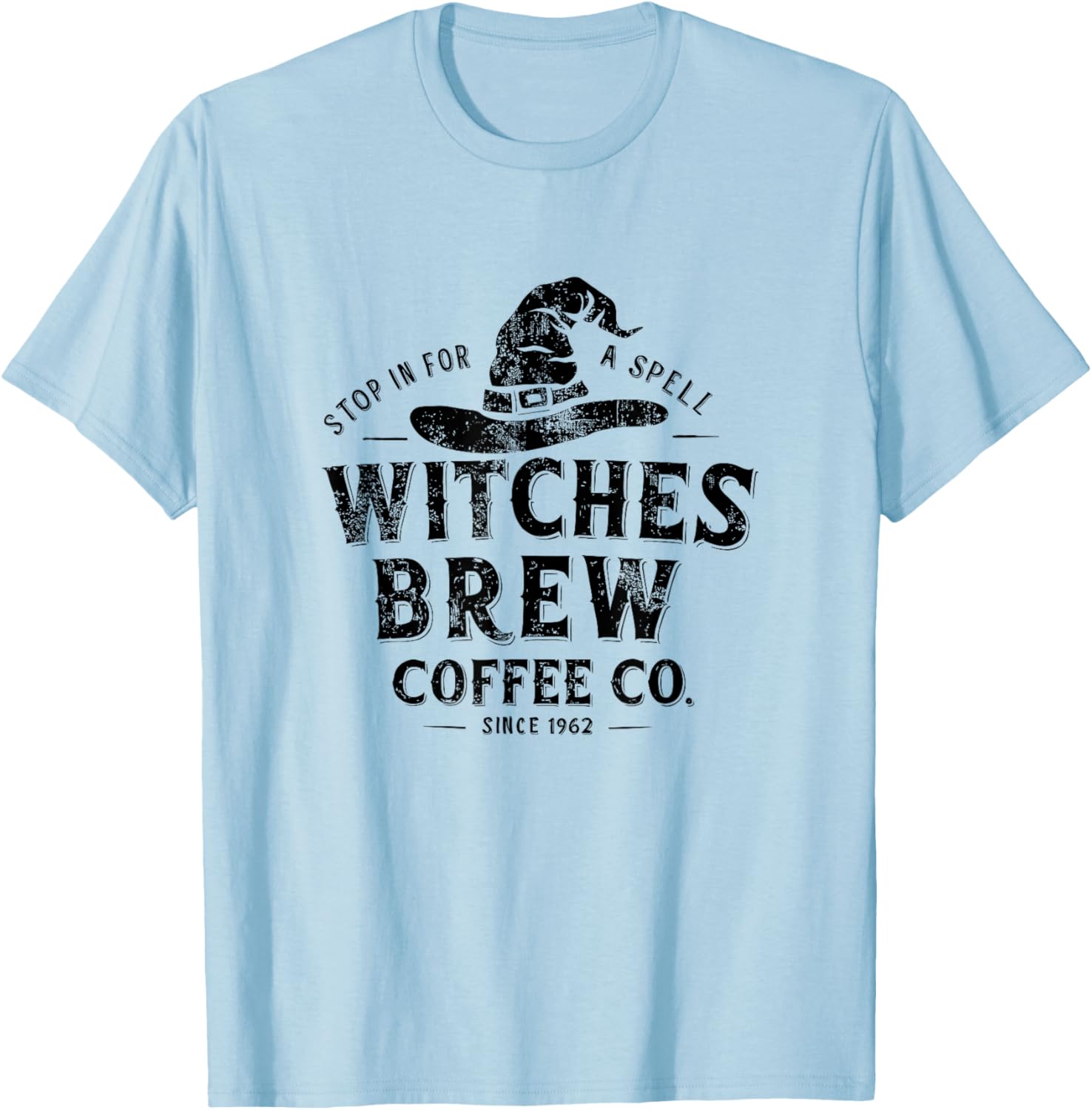 Witches Brew Vintage Coffee Halloween Coffee Costume T-Shirt - T-Shirt | Light Blue