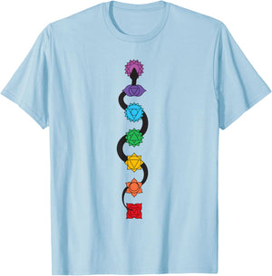 Kundalini Serpent Rising 7 Chakras Yoga - Kundalini Snake T-Shirt - T-Shirt | Light Blue