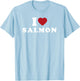 I Love Salmon Fish T-Shirt - T-Shirt | Light Blue