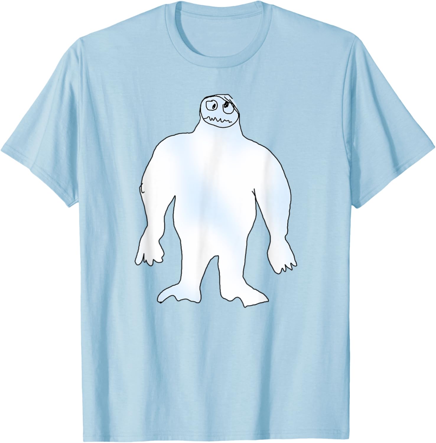Funny Abominable Snow Monster Christmas Abominable Snowman T-Shirt - T-Shirt | Light Blue