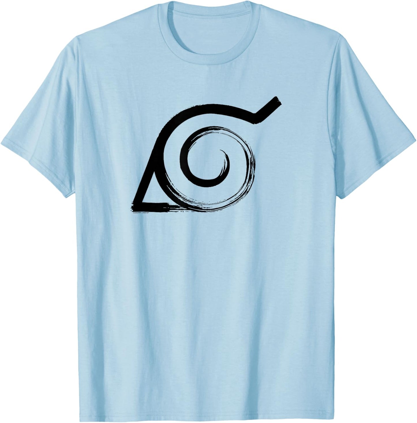 Naruto Shippuden Distressed Anti-Leaf Village Symbol Anime T-Shirt - T-Shirt | Light Blue