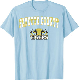 Fayette County High School Tigers C2 T-Shirt - T-Shirt | Light Blue