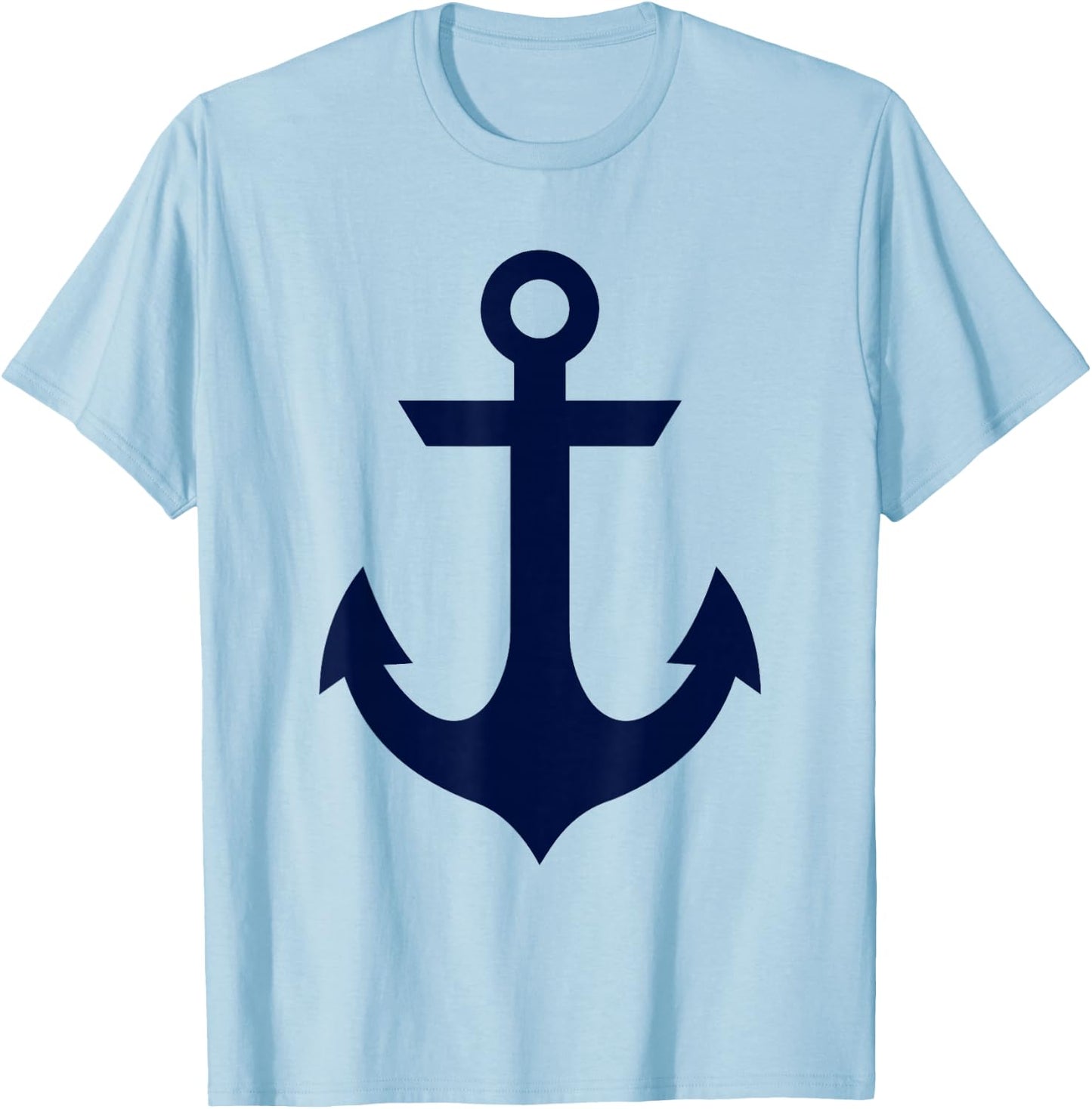 Preppy Nautical Anchor Gifts for Sailors Boaters & Yachting T-Shirt - T-Shirt | Light Blue